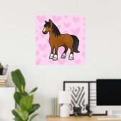 Horse Love Poster (Thuiskantoor)