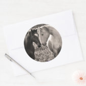 Horse Love Ronde Sticker (Envelop)