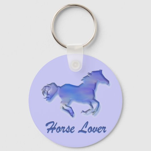 Horse Lover Blue Sleutelhanger (Voorkant)
