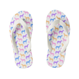 Horse Lover Colorful Equestrian Rider Kinder Teenslippers