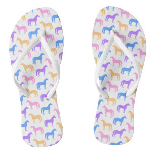 Horse Lover Colorful Equestrian Rider Teenslippers