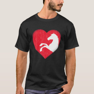 Horse Lover Cute Retro Novelty Silhouette T-shirt