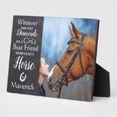 Horse Lover Equestrian Best Friend Keepomwille Fot Fotoplaat (Zijkant)