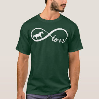 Horse Lover Gift Infinite Love Infinity grappig T-shirt
