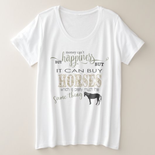 HORSE LOVER | L'argent ne peut pas acheter le bonh (Design devant)