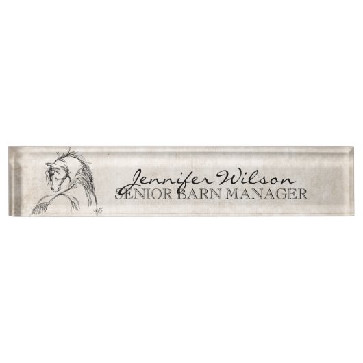 Horse Lover Naambordje (Voorkant)