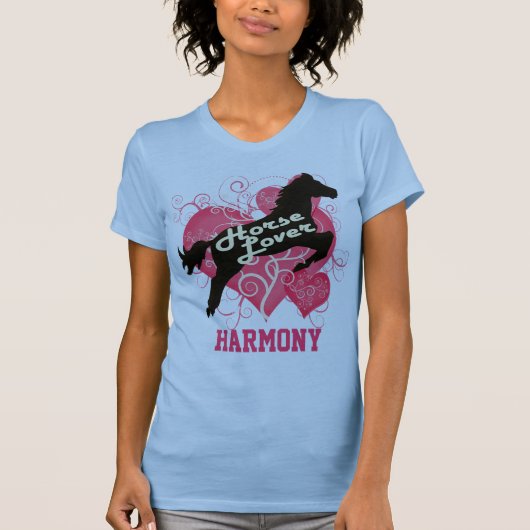 Horse Lover Personalized Harmony T-shirt (Voorkant)