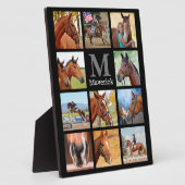 Horse Lover Personalized Monogram 11 Foto Collage Fotoplaat (Zijkant)