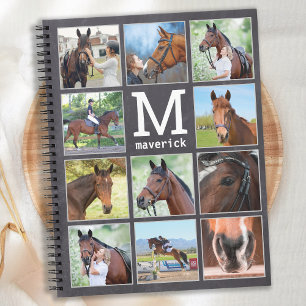 Horse Lover Personalized Monogram 11 Foto Collage Notitieboek