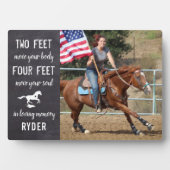 Horse Lover Quote Equestrian Memorial Fotoplaat (voorkant)