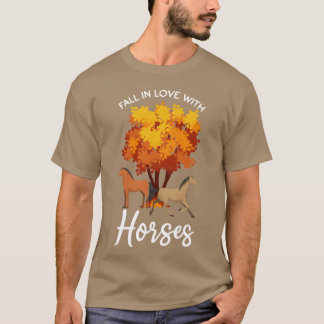 Horse Lover Womens Herfst Seizoen vrienden T-shirt