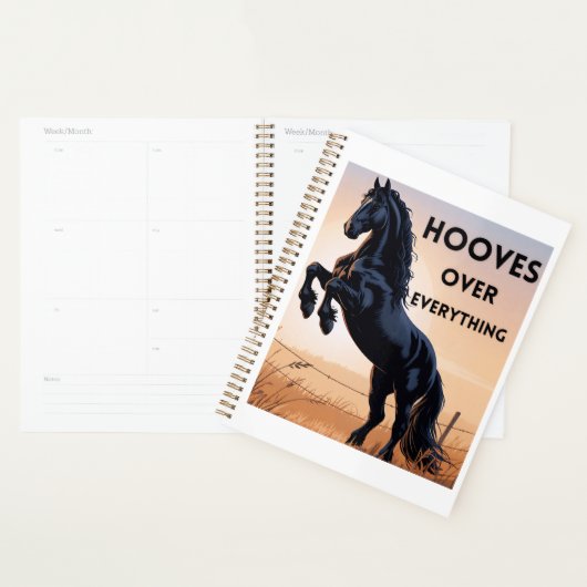 Horse Lovers Planner - Hooves Over Everything (Devant avec enveloppe)
