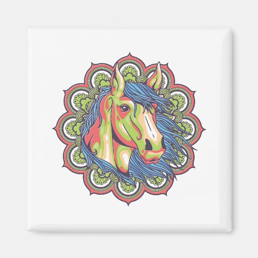 Horse Mandala Magneet (Voorkant)