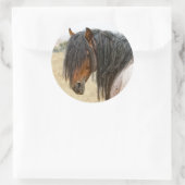 Horse Mane Ronde Sticker (Tas)