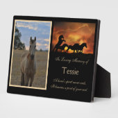 Horse Memorial Aangepaste foto Spiritueel Fotoplaat (Zijkant)