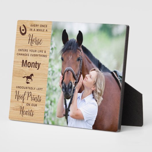 Horse Memorial Equestrian Keepomwille Fotoplaat (Zijkant)