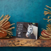 Horse Memorial Keepomwille - Sympathie Paardenfoto Fotoplaat (Zijkant)