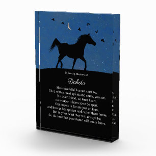 Horse Memorial met Spirituele gedicht eigen naam Fotoblokken