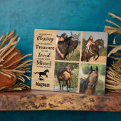 Horse Memorial Pet Loss Photo Woodgrain Keepomwill Fotoplaat (Zijkant)