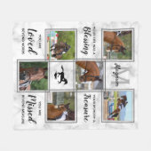 Horse Memorial Unieke fotocollage Fleece Deken (Voorkant (Horizontaal))
