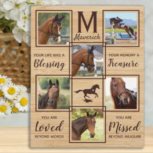Horse Memorial Unieke fotocollage Fotoplaat