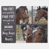 Horse Memorials Equine Keepomwille Photo Collage Fleece Deken (Voorkant (Horizontaal))