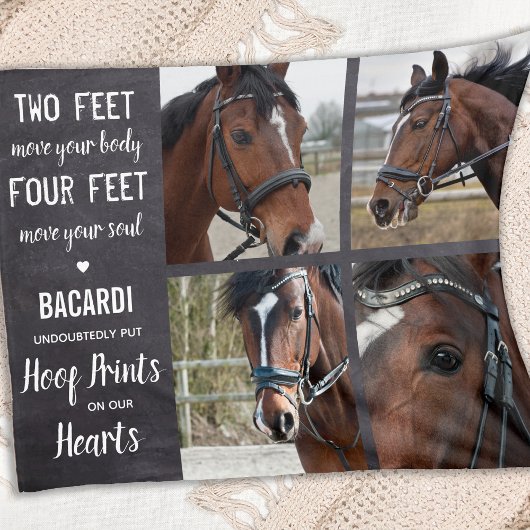 Horse Memorials Equine Keepomwille Photo Collage Fleece Deken