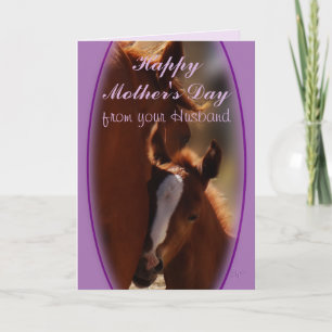 Horse Moederdag 2 van Man- of elke gelegenheid Kaart