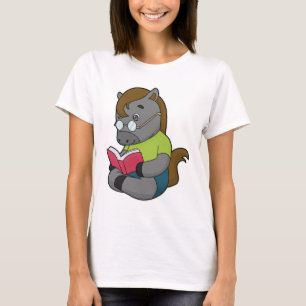Horse Nerd Book Glasses T-shirt
