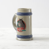 Horse Nog Stein Bierpul (Voorkant links)