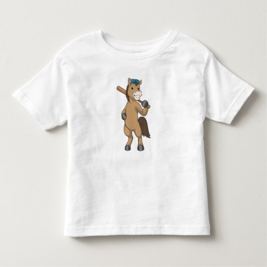 Horse on Baseball with Baseball Kinder Shirts (Voorkant)