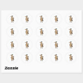 Horse on Baseball with Baseball Ronde Sticker (Vel)
