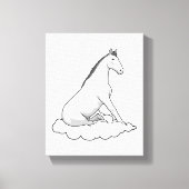 Horse on Cloud Canvas Afdruk (Voorkant)