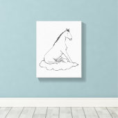 Horse on Cloud Canvas Afdruk (Insitu (Houten vloer))