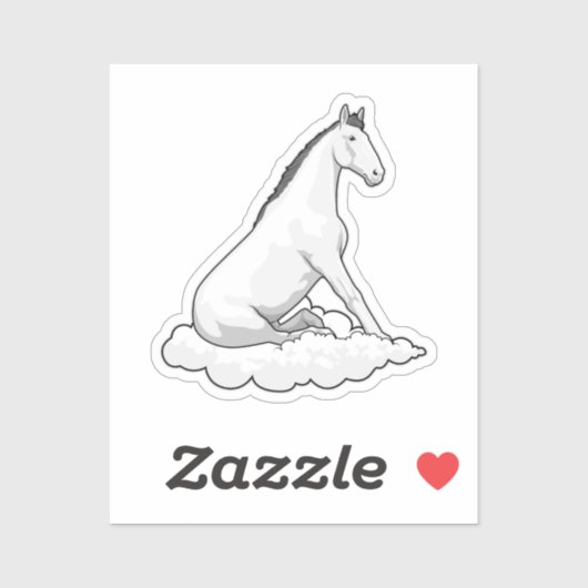 Horse on Cloud Sticker (Vel)