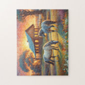 Horse on Farm Wildflower Meadow Legpuzzel (Verticaal)