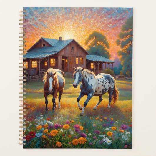 Horse on Farm Wildflower Meadow Planner (Voorkant)