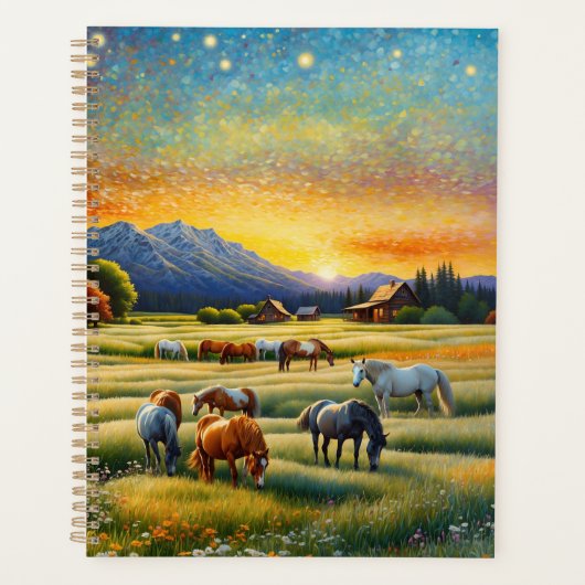 Horse on Farm Wildflower Meadow Planner (Voorkant)