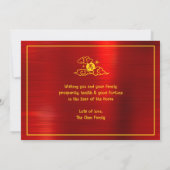 Horse Papercut Chinese 2026 Lunar New Year Red Feestdagenkaart (Achterkant)