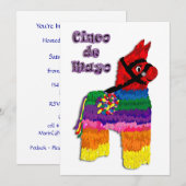 Horse Pinata Cinco de Mayo Kaart (Voorkant / Achterkant)