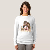 Horse Pink Bow T-shirt (Voorkant volledig)