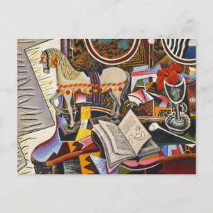 Horse Pipe Red Flower van Joan Miro Briefkaart