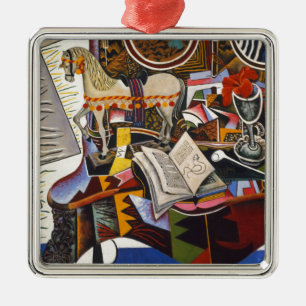 Horse Pipe Red Flower van Joan Miro Metalen Ornament