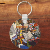 Horse Pipe Red Flower van Joan Miro Sleutelhanger (Voorkant)