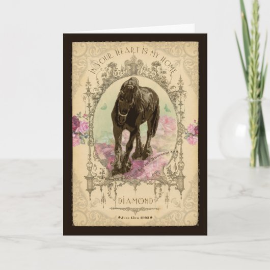 Horse Poeme - Wenskaart Kaart (Voorkant)