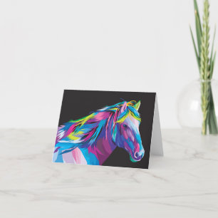 Horse pop art bedankkaart