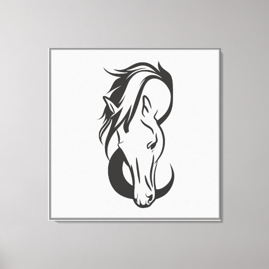 Horse portrait, canvas afdruk (Voorkant)