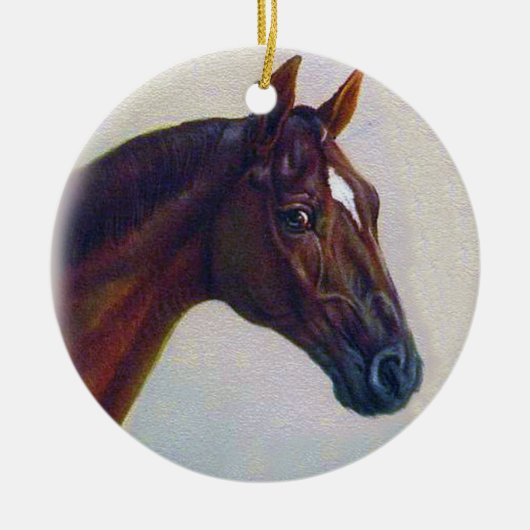 Horse Portrait Keramisch Ornament (Voorkant)
