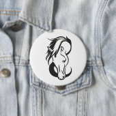 Horse portrait, ronde button 4,0 cm (In situ)