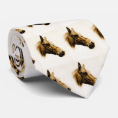 Horse Portrait Stropdas (Opgerold)